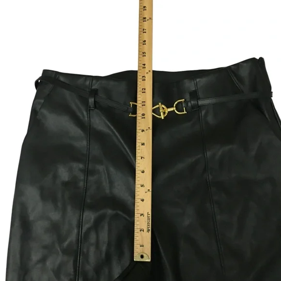 INC Black Vegan Faux Leather High Waisted Pants - Women’s 16 - Picture 3 of 13
